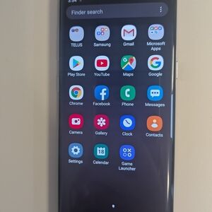 Samsung Black Android Smartphone with Curved Edge Display